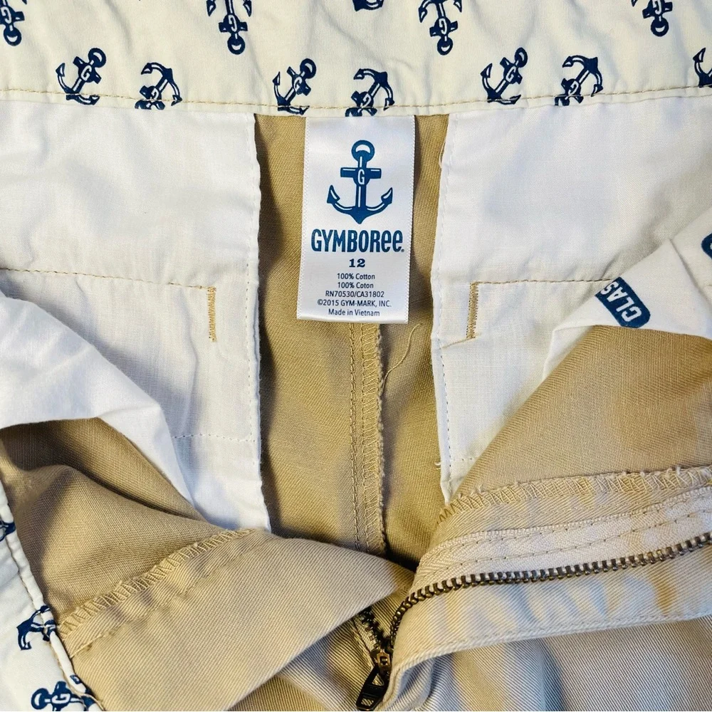Gymboree Girls Khaki Pants Classic Fit Tan Cotton Casual Chinos - Size 12